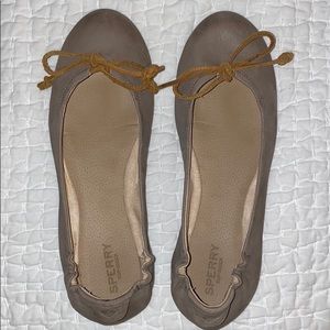 Sperry Stone Leather Ballet Flats